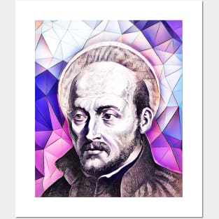 Ignatius of Loyola Pink Portrait | Ignatius of Loyola Artwork 8 Posters and Art